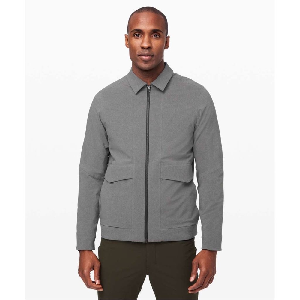 lululemon athletica Gray Zip‑Front Men's Jacket